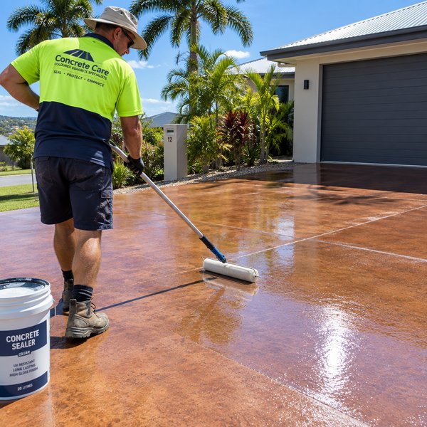 Coloured Concrete - Adding the Pigment or Colour Hardener in Brisbane