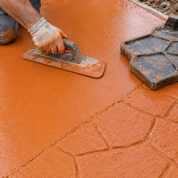 Coloured Concrete - Floating, Troweling and Texturing the Surface in Brisbane