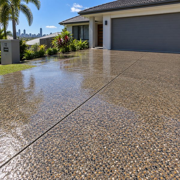 Sure Footing Around Pools, Entries and Wet Patios - Exposed Aggregate in Brisbane